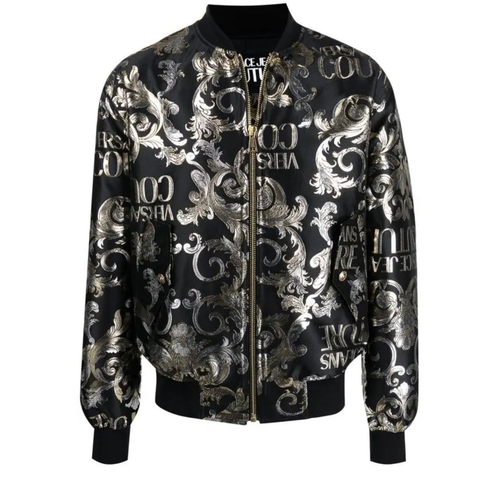 Logo Baroque Pattern Jacquard Jacket

Color: black
Size: 50